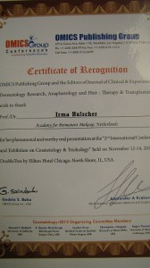 Certificate Irma Hulscher